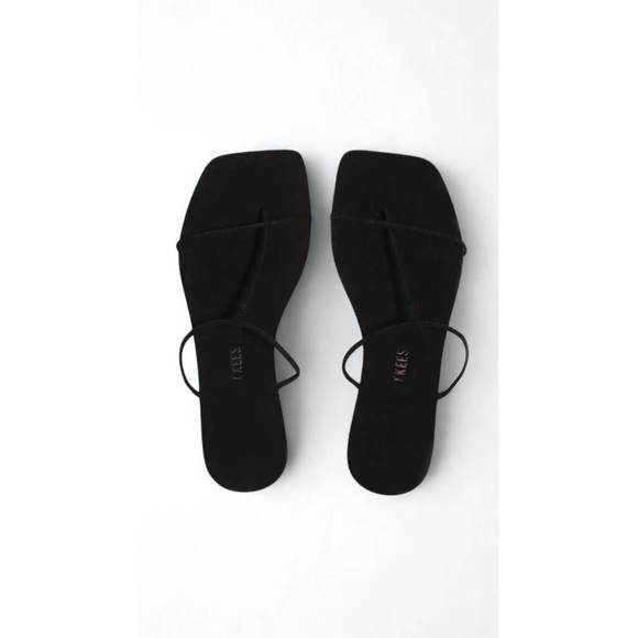 NEW TKEES women's chloe suede slippers in black - Picture 1 of 5